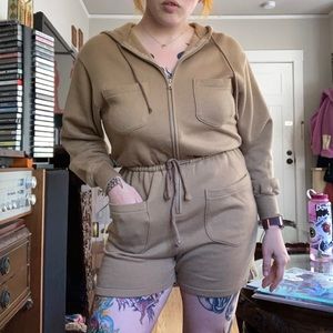 Vintage 90s Norma kamali sweatsuit romper medium